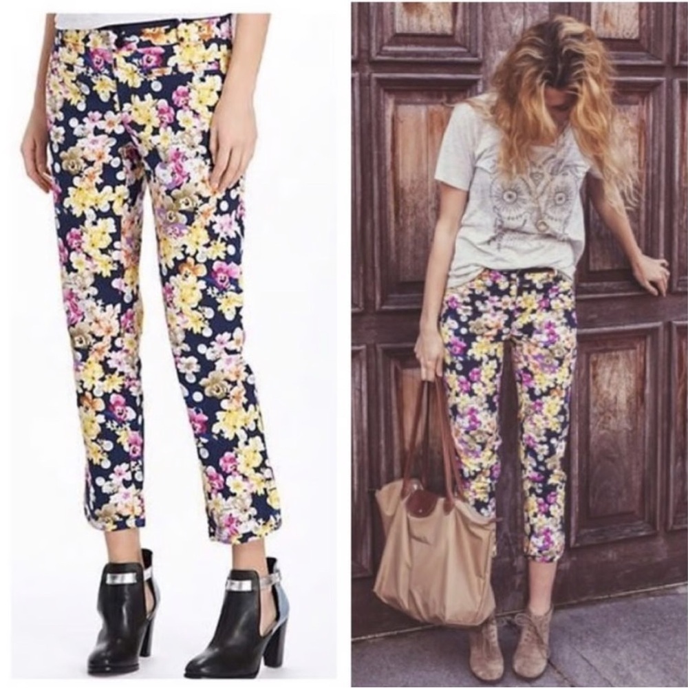 NWT Cartonierre by Anthropology Charlie Floral Ankle Trousers
Size 10